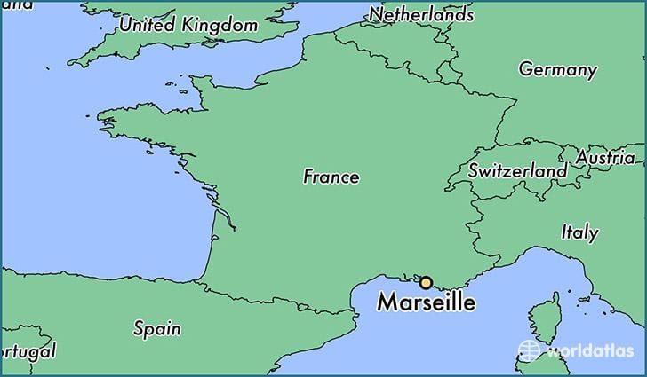 rādīt Marseļas francijā karte