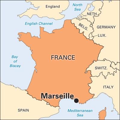 ja ir Marseļas francijā karte