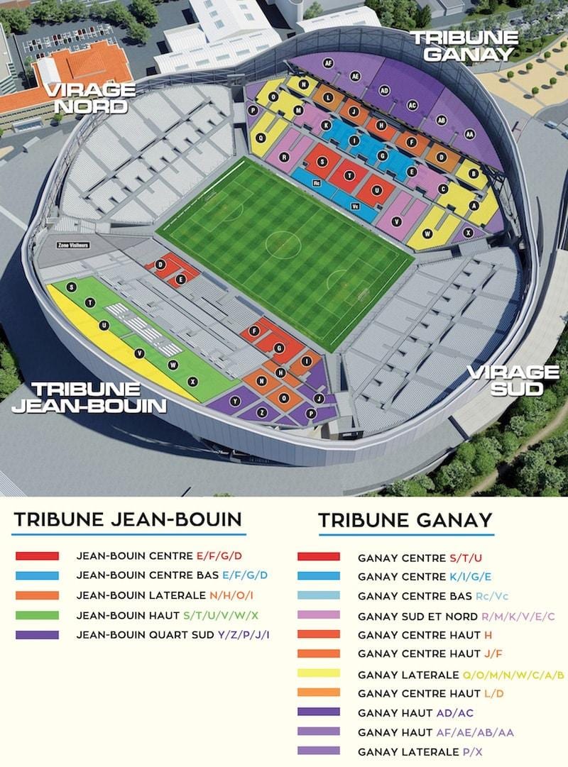 karte Marseļas futbola stadionā