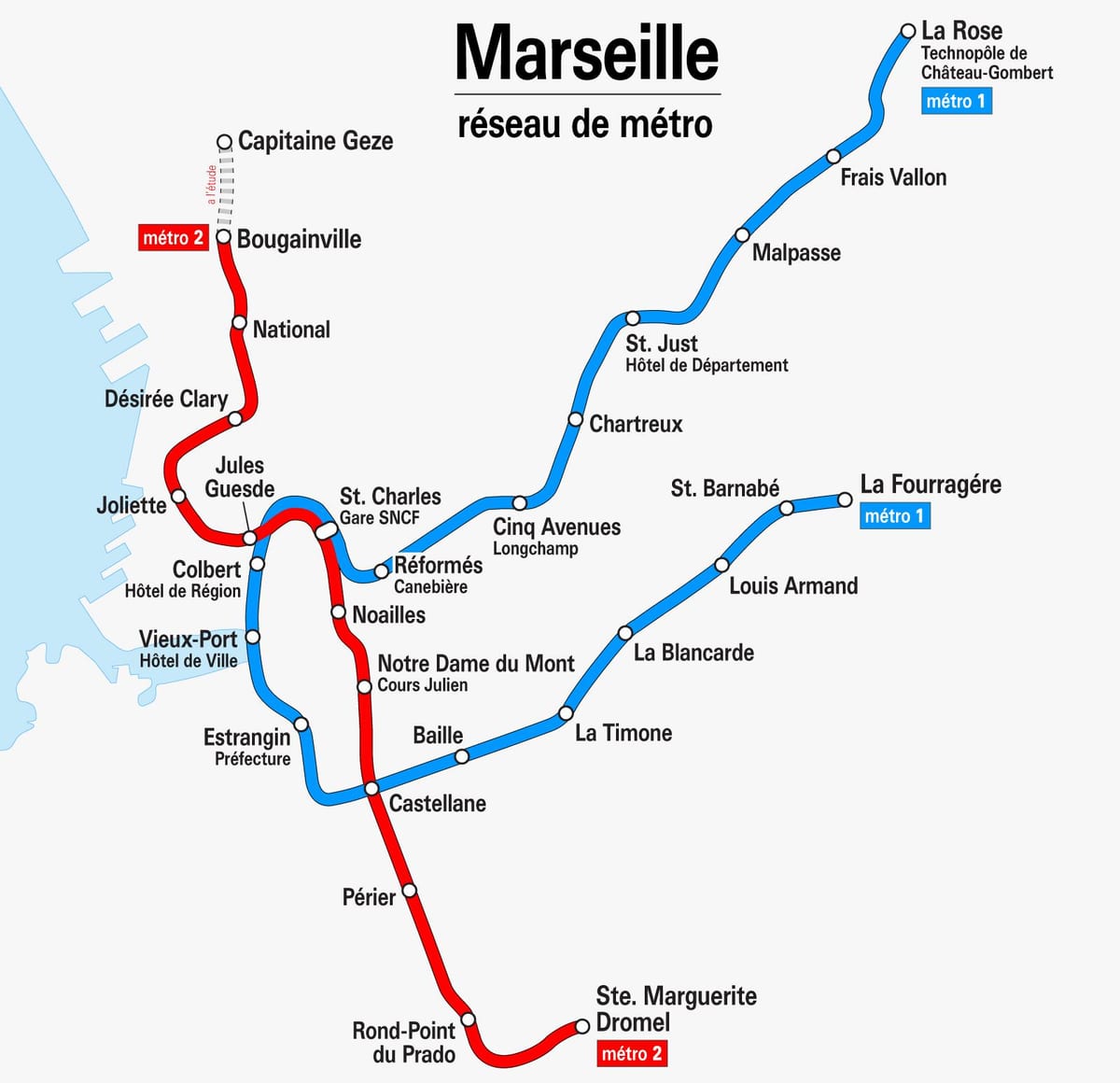 karte Marseļas metro