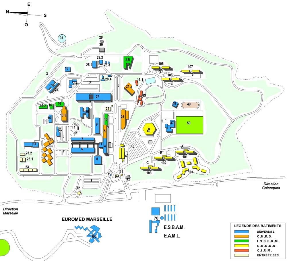karte Marseļas skola