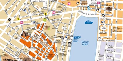 Marseļas pilsētas karte