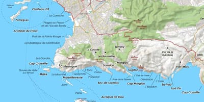 Ģeogrāfiskā karte no Marseļas