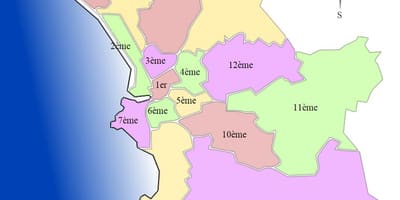 Karte Marseļas arrondissement