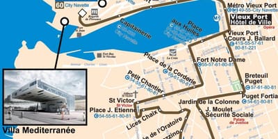 Karte Marseļas autobusu 60 karte