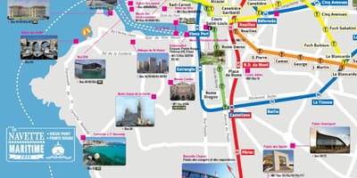 Marseļas atrakcija karte