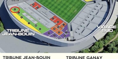 Stade velodrome sēdvietu karte